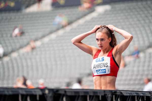 Lea Ahrens (VfL Eintracht Hannover) waehrend der deutschen Leichtathletik-Meisterschaften im Olympiastadion am 25.06.2022 in Berlin